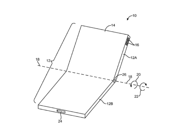 iPhone 8で採用？Appleが折りたたみスマホに関する新特許取得