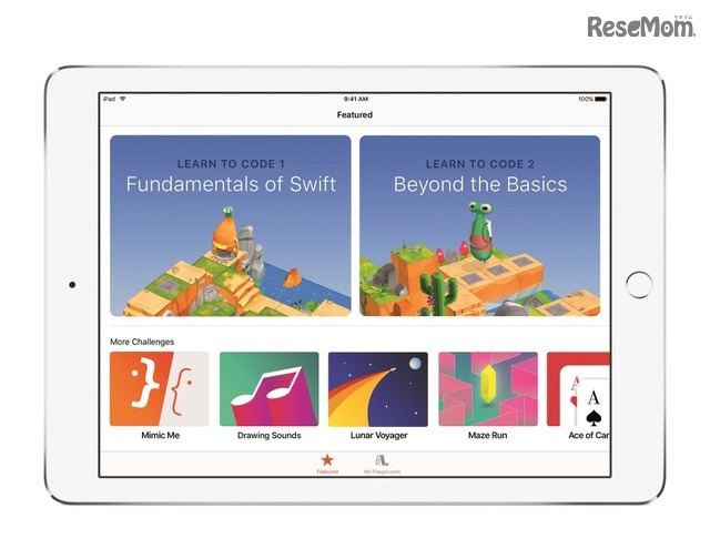 Swift Playgrounds　実際の操作画面のイメージ