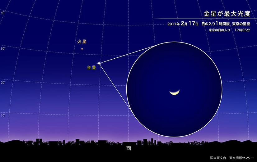 金星が今夜、最も明るく見える「最大光度」に！