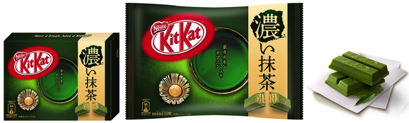 キットカットから、宇治抹茶が2倍入った濃い抹茶味が登場