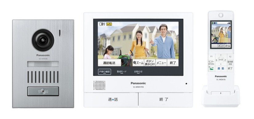 ソフトウェアアップデートにより「スマ＠ホーム システム」の4機種と連携可能となった「外でもドアホン SWH705／SVH705シリーズ」（画像はプレスリリースより）