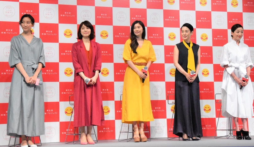 資生堂新CMに出演する、杏、石田ゆり子、篠原涼子、樋口可南子、宮沢りえ（撮影：non）