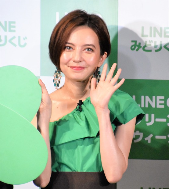 LINEグリーンウィークキャンペーン発表会に登場したベッキー
