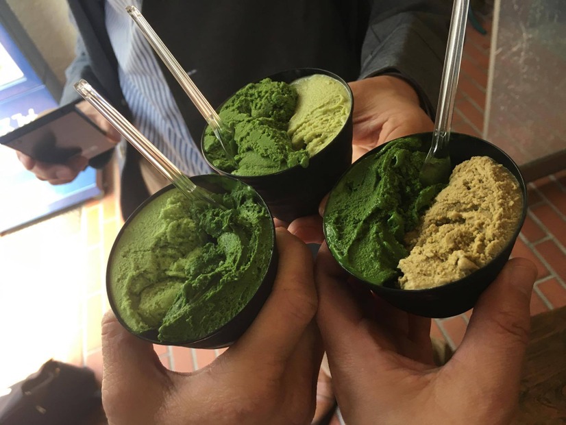 静岡県の藤枝産抹茶使用！濃さの違いで7種類の抹茶ジェラートを用意！