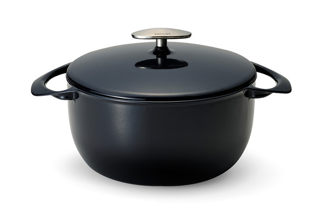”世界一軽い、鋳物ホーロー鍋”をうたう、ユニロイの商品