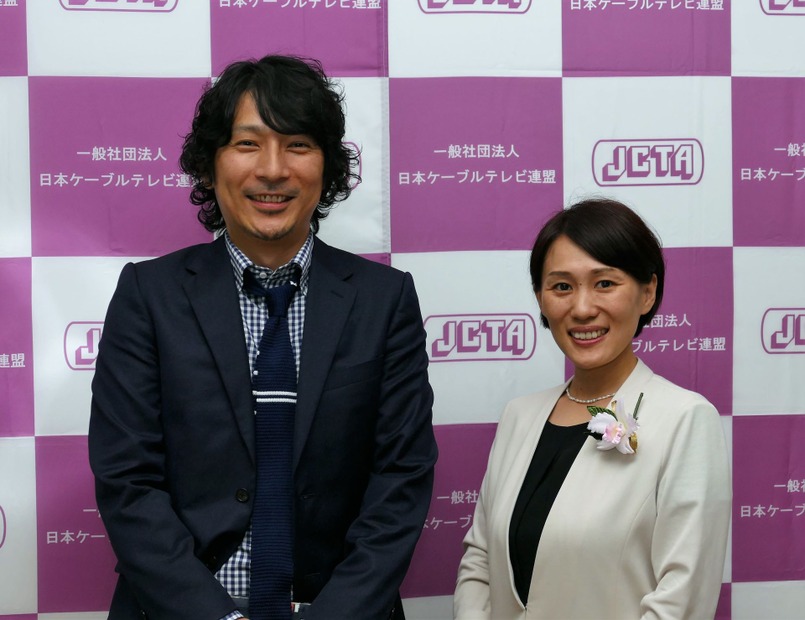 須高ケーブルテレビの山岸慎治氏と鈴木ひろみ氏