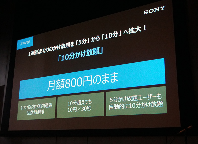 「nuroモバイルでんわ」は10分かけ放題に。月額利用料金は据え置かれる