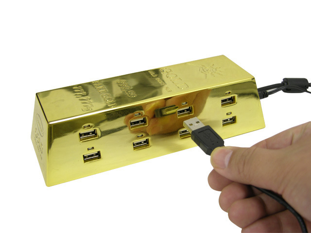 Gold Ingot USB Hub（金塊ハブ）