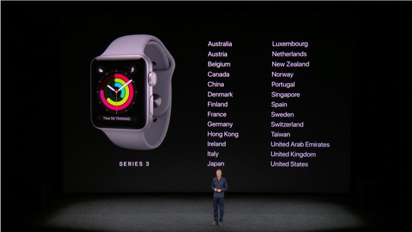 Apple、LTE通信も可能な「Apple Watch Series 3」を発表！