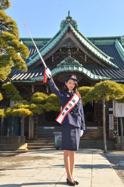 大河ドラマ『西郷どん』出演の田中道子が金町消防署の1日消防署長に