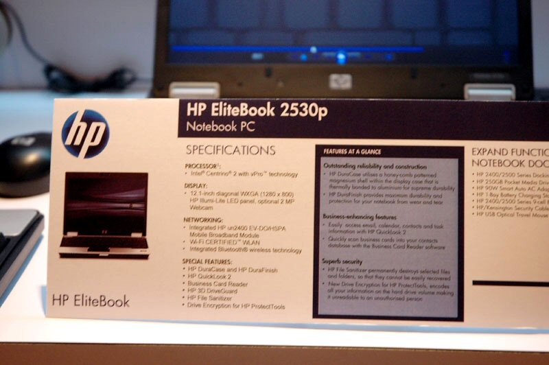 「HP EliteBook 2530p」スペック