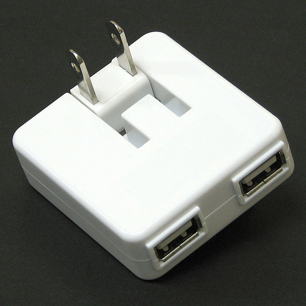 USB-ACアダプタ USB2ポートタイプ「DN-2USB AC Charger」