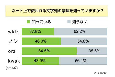 ネット文字列に関する意識調査