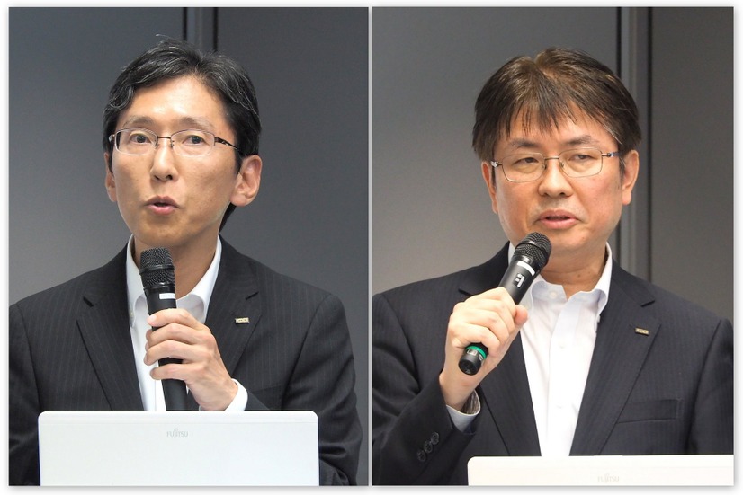 KDDI 関西総支社長の宇佐見典正氏（左）と、KDDI 地方創生支援室の阿部博則氏（右）