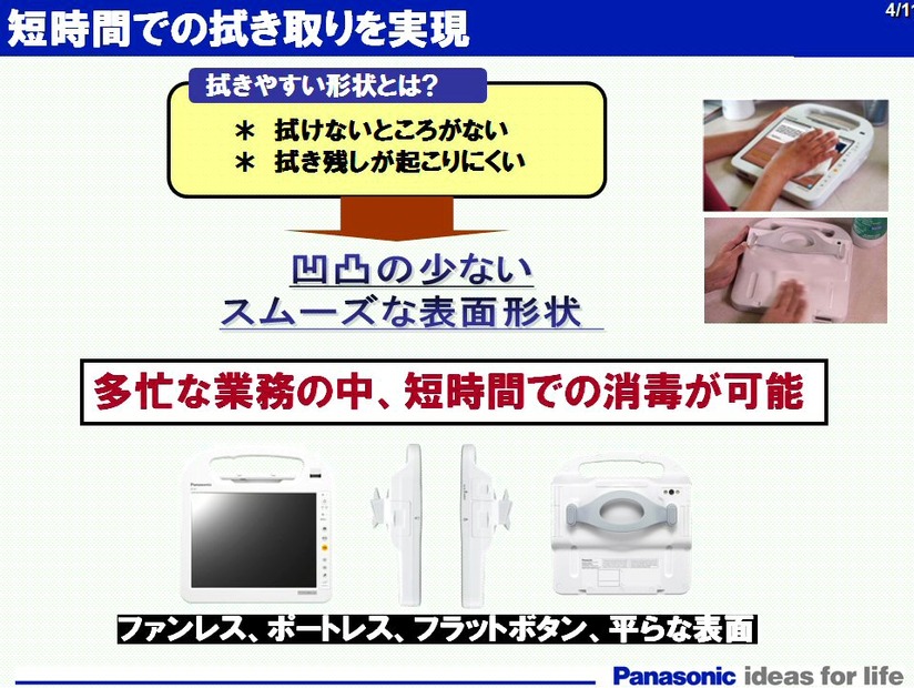 拭けないところがない、拭きやすいを徹底的に研究