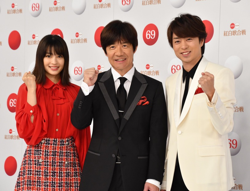 広瀬すず、内村光良、櫻井翔【写真：竹内みちまろ】