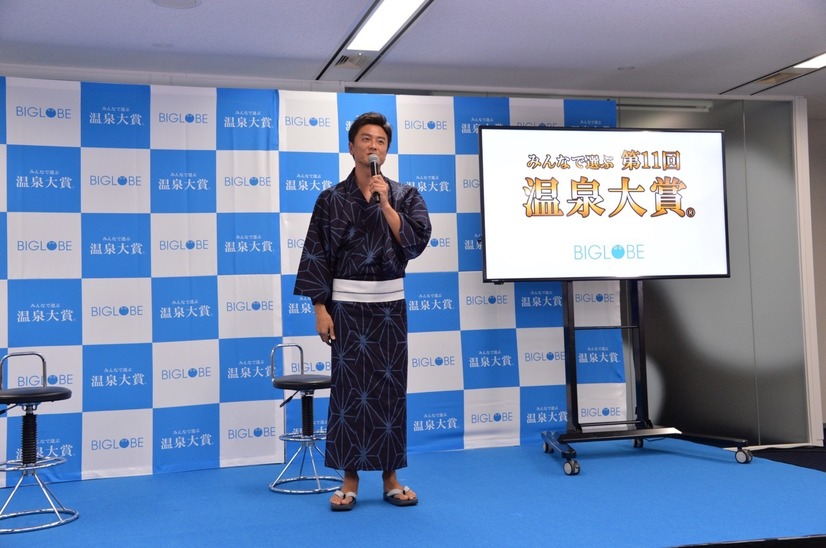 原田龍二、トークイベントに浴衣で登場！温泉愛について語る