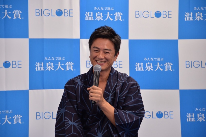 原田龍二、トークイベントに浴衣で登場！温泉愛について語る