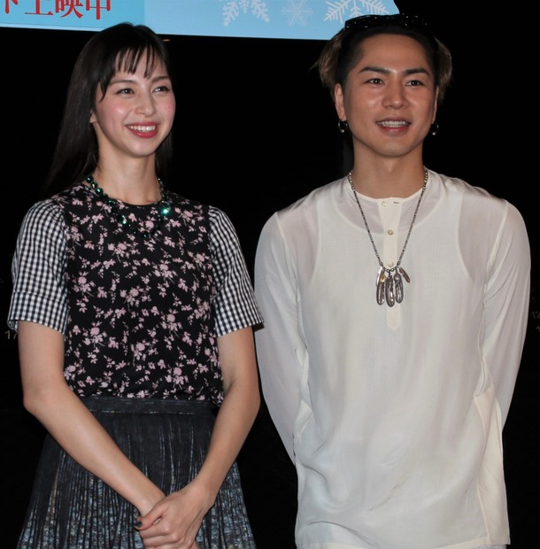 中条あやみ、登坂広臣【撮影：小宮山あきの】