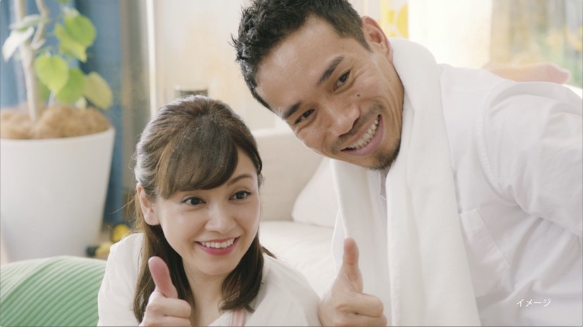 平愛梨と長友佑都がCM初共演！笑顔の絶えない明るい家庭描く