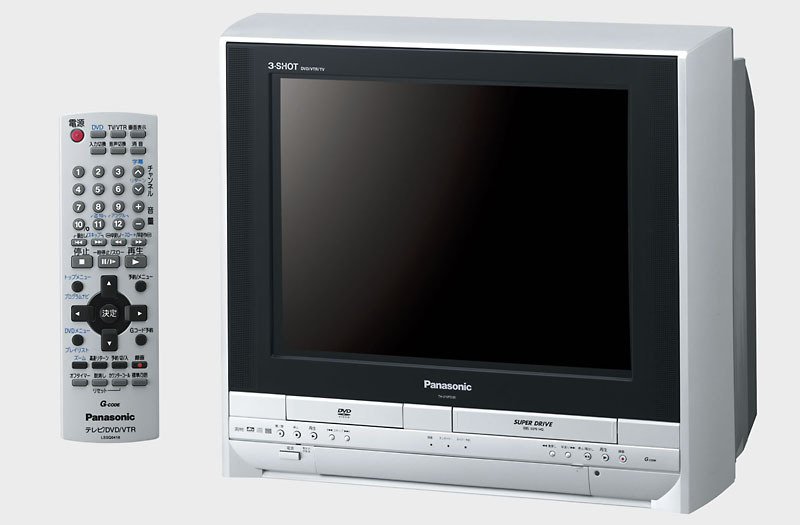 DVDプレーヤー、VHSビデオ、テレビ一体型モデルの3-SHOT T（TH-21VFD20）