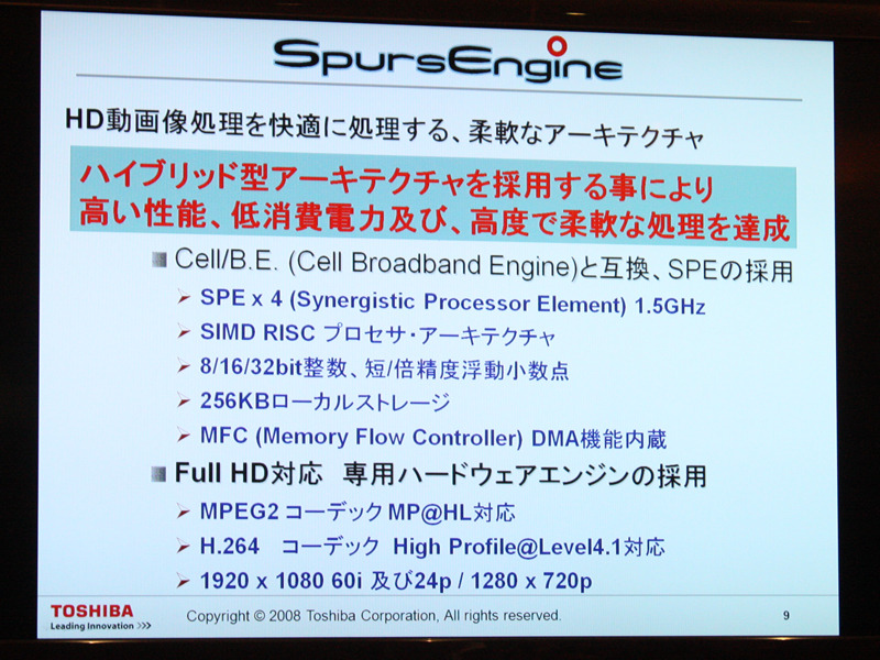 SpursEngineの基本性能