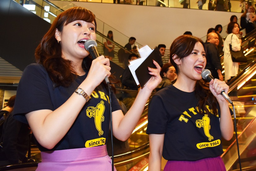 角谷暁子アナウンサー、池谷実悠アナウンサー【撮影：こじへい】