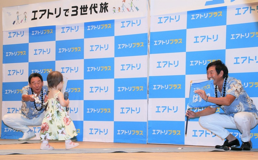 石田純一、東尾修、石田つむぎちゃん（次女）【撮影：小宮山あきの】