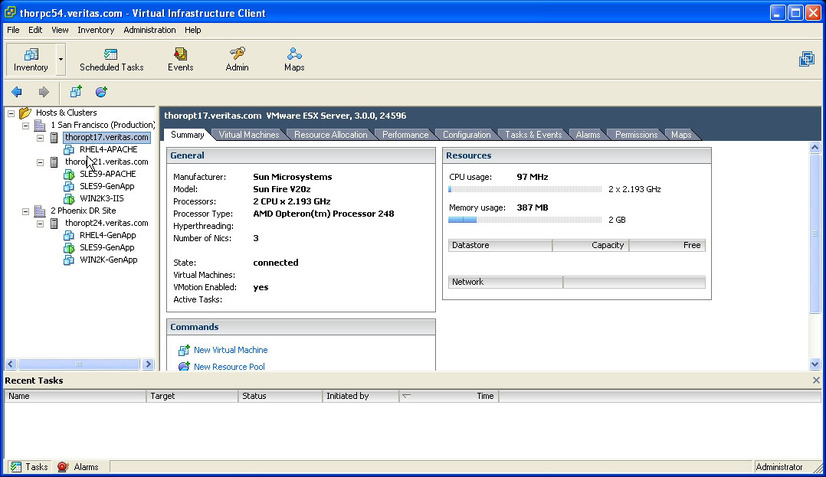 Veritas Cluster Server for VMware ESX