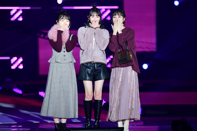 遠藤さくら、賀喜遥香、筒井あやめ【撮影：岸豊】
