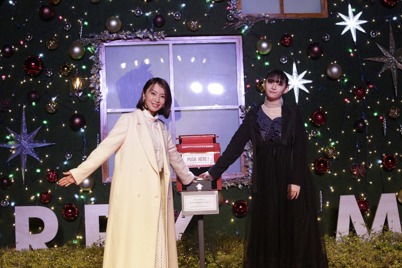 鈴木亜美＆浅川梨奈が「aoyama christmas circus」点灯式に登場！