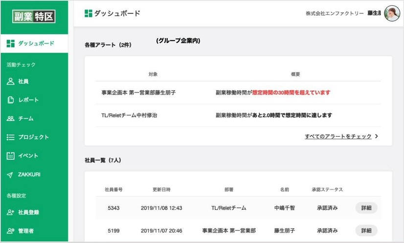 副業・兼業する社員を可視化できるプラットフォーム「副業特区」リリース