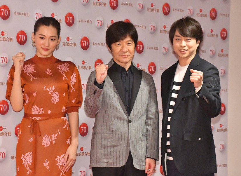 綾瀬はるか、内村光良、櫻井翔【写真：竹内みちまろ】