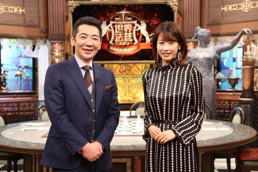 左から）宮根誠司、加藤綾子（C）フジテレビ