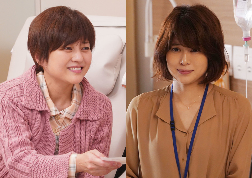 左から）三田寛子、佐津川愛美（C）フジテレビ