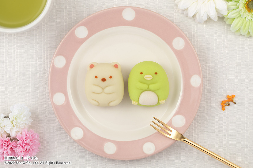 「すみっコぐらし」しろくま＆ぺんぎん？が和菓子に