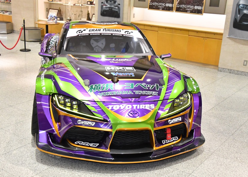 「D1参戦マシン『エヴァRT初号機GRスープラ』プレス向けフォトセッション」【写真：竹内みちまろ】