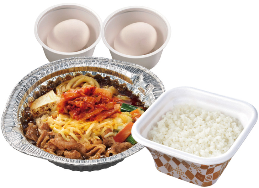 お家キムチーズ牛すき鍋定食