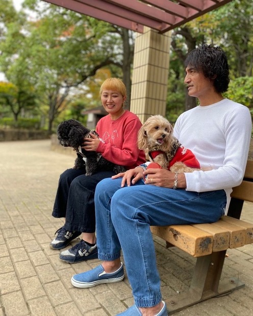 丸山桂里奈、本並健治、愛犬