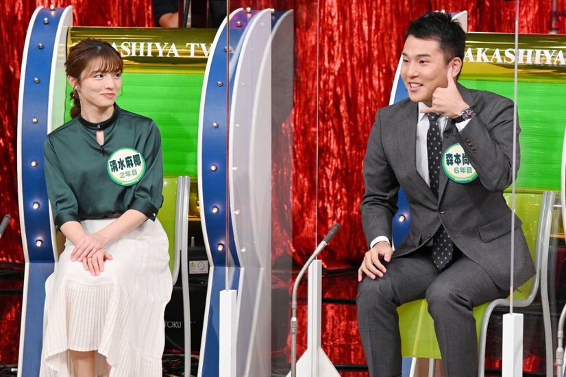 「ＭＢＳ若手アナウンサーＳＰ」（左から）清水麻椰アナ、森本尚太アナ　写真提供：MBS