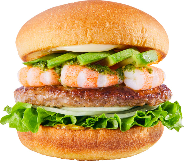 バジルソースで爽やかな味わい！フレッシュネスバーガーから「アボカドシュリンプバーガー」
