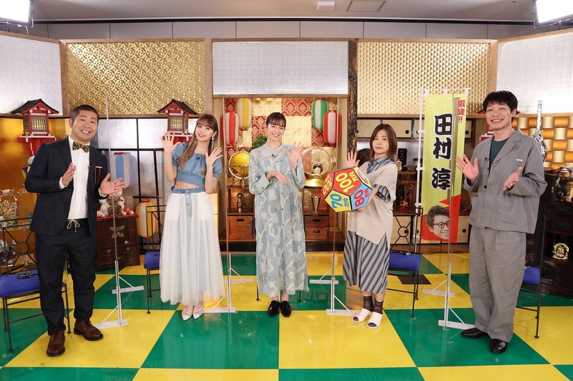 左から）澤部佑（ハライチ）、藤田ニコル、佐藤栞里、大久保佳代子、川島明（麒麟）（C）フジテレビ