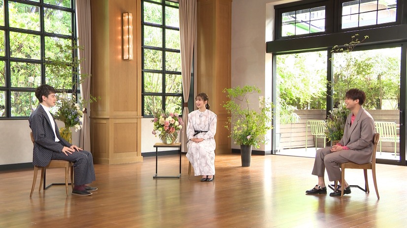 左から）ウエンツ瑛士、笹本玲奈、森崎ウィン　（C）フジテレビ