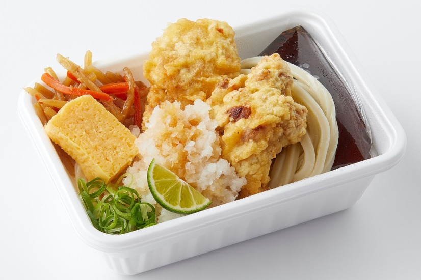 鶏天おろしと定番おかずのうどん弁当