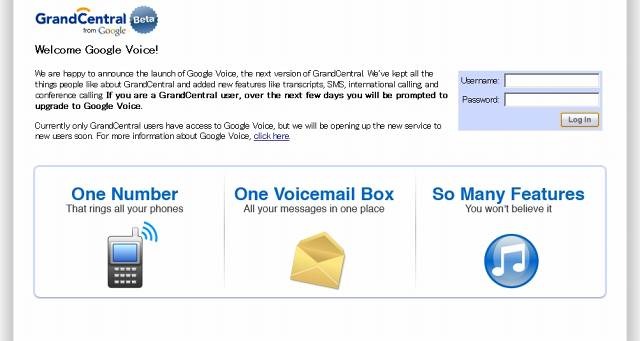 グーグルの音声統合サービス「GrandCentral」