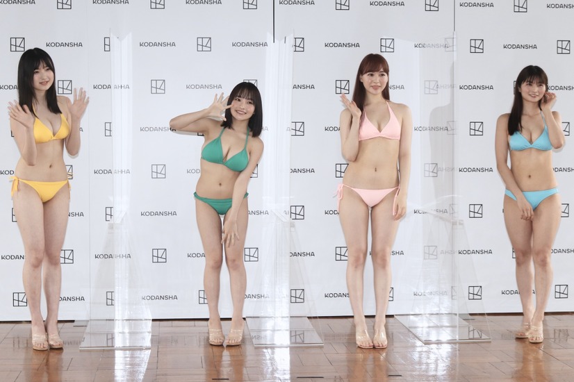 斎藤愛莉、大嶋みく、ナタリア聖奈、大島璃乃【撮影：浜瀬将樹】