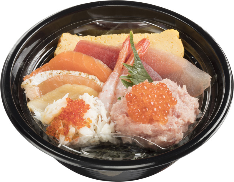 「10種の海鮮丼」税込 690 円 ※スシロー To Go では具材の大葉が