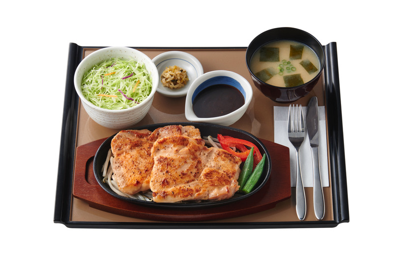 W・筋肉定食（にんにく醤油）