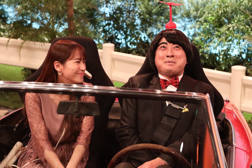 「ぶっとび！飛美男くん」左から）鷲見玲奈、松尾駿（C)フジテレビ