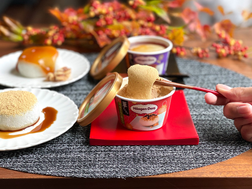 ハーゲンダッツ、人気の“華もち”シリーズ今年も発売！「吟撰きなこ黒みつ」「香ばしみたらし胡桃」14日から